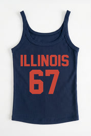ILLINOIS FIGHTING ILLINI ICON ENERGY RIBBED SCOOP NECK TANK