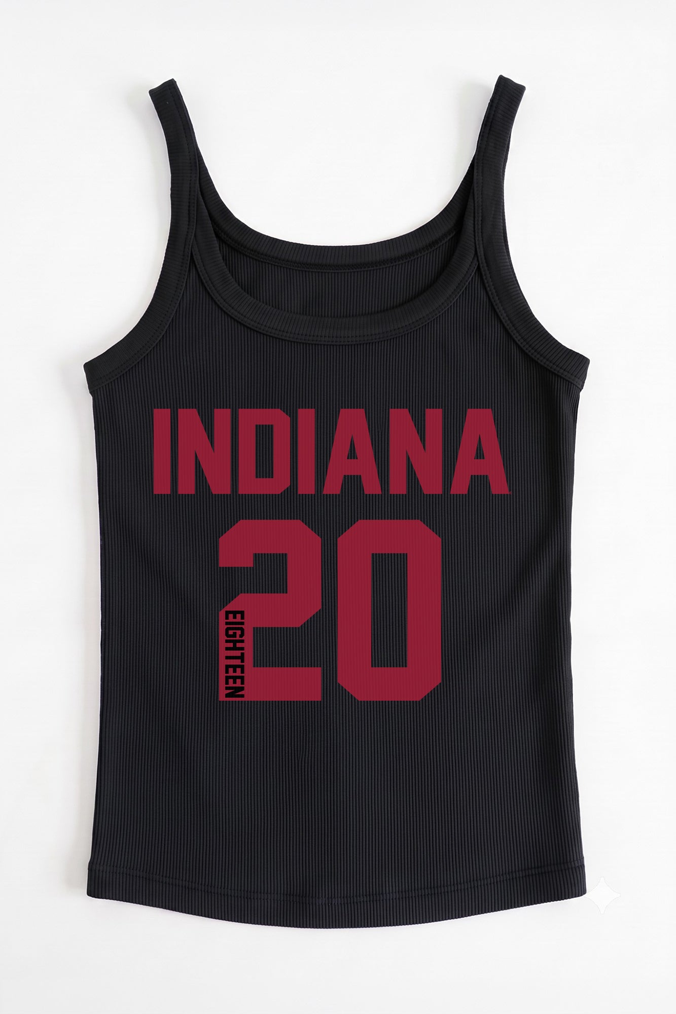 INDIANA HOOSIERS ICON ENERGY RIBBED SCOOP NECK TANK