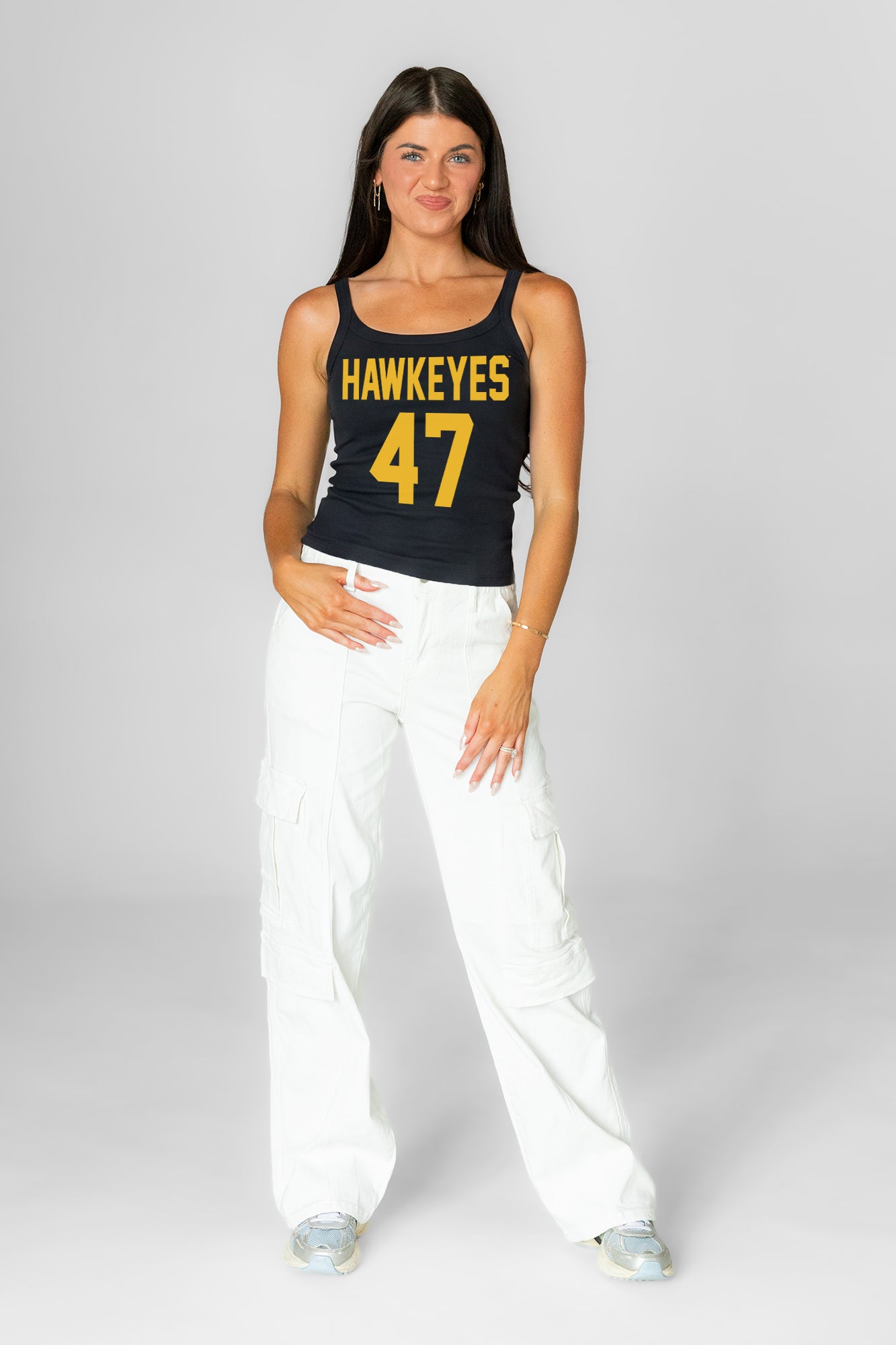 IOWA HAWKEYES ICON ENERGY RIBBED SCOOP NECK TANK