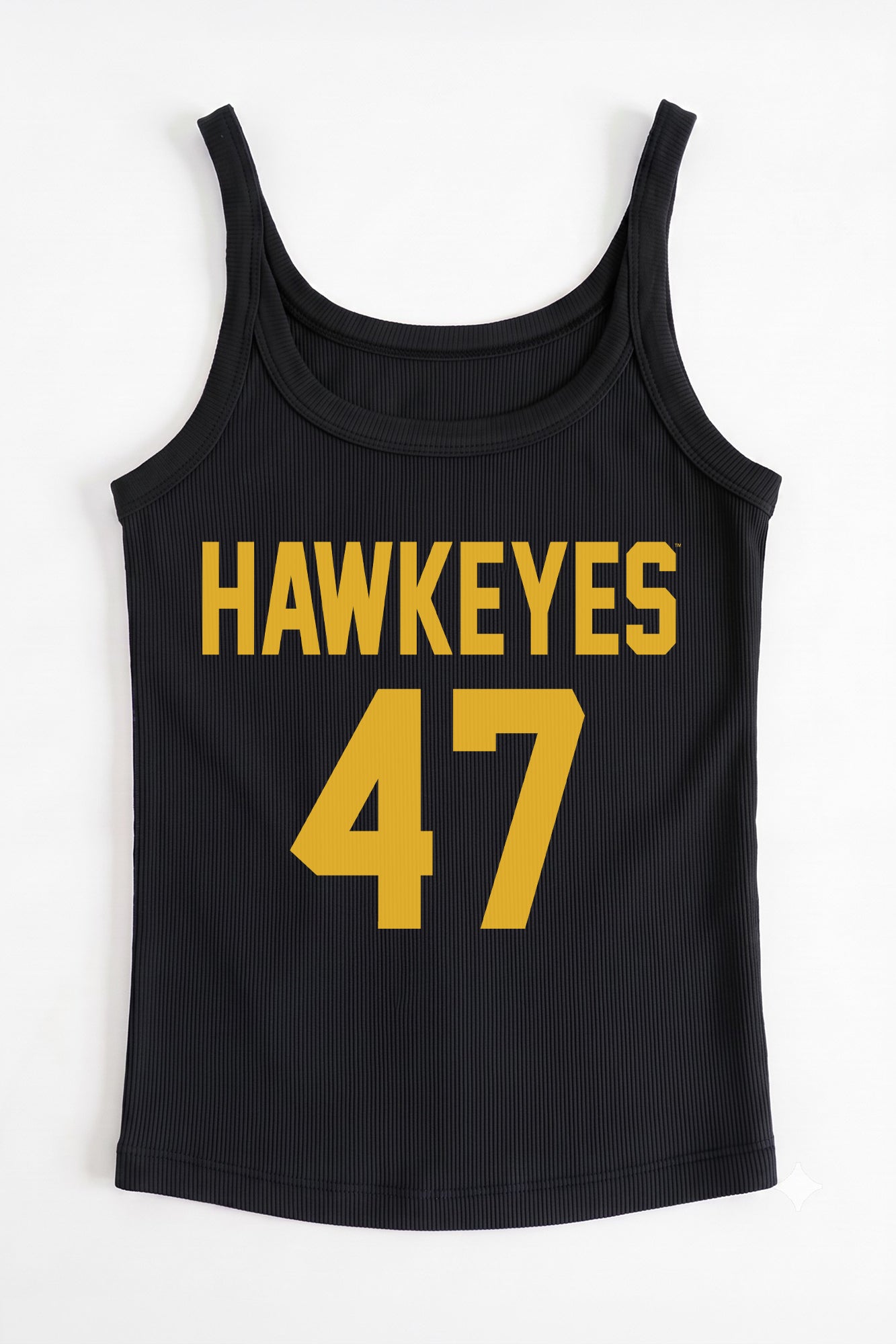 IOWA HAWKEYES ICON ENERGY RIBBED SCOOP NECK TANK