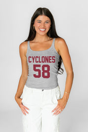 IOWA STATE CYCLONES ICON ENERGY RIBBED SCOOP NECK TANK