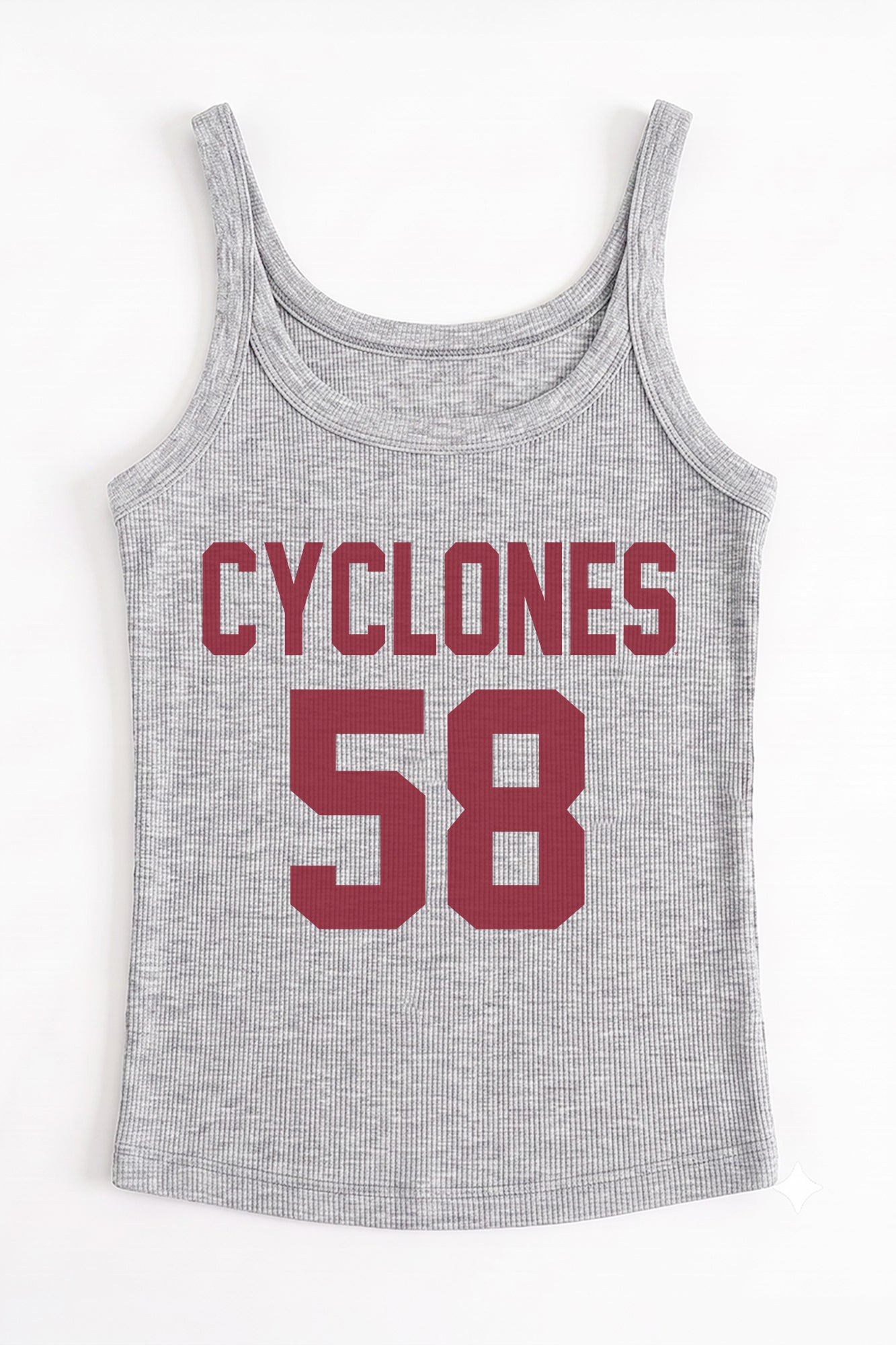 IOWA STATE CYCLONES ICON ENERGY RIBBED SCOOP NECK TANK