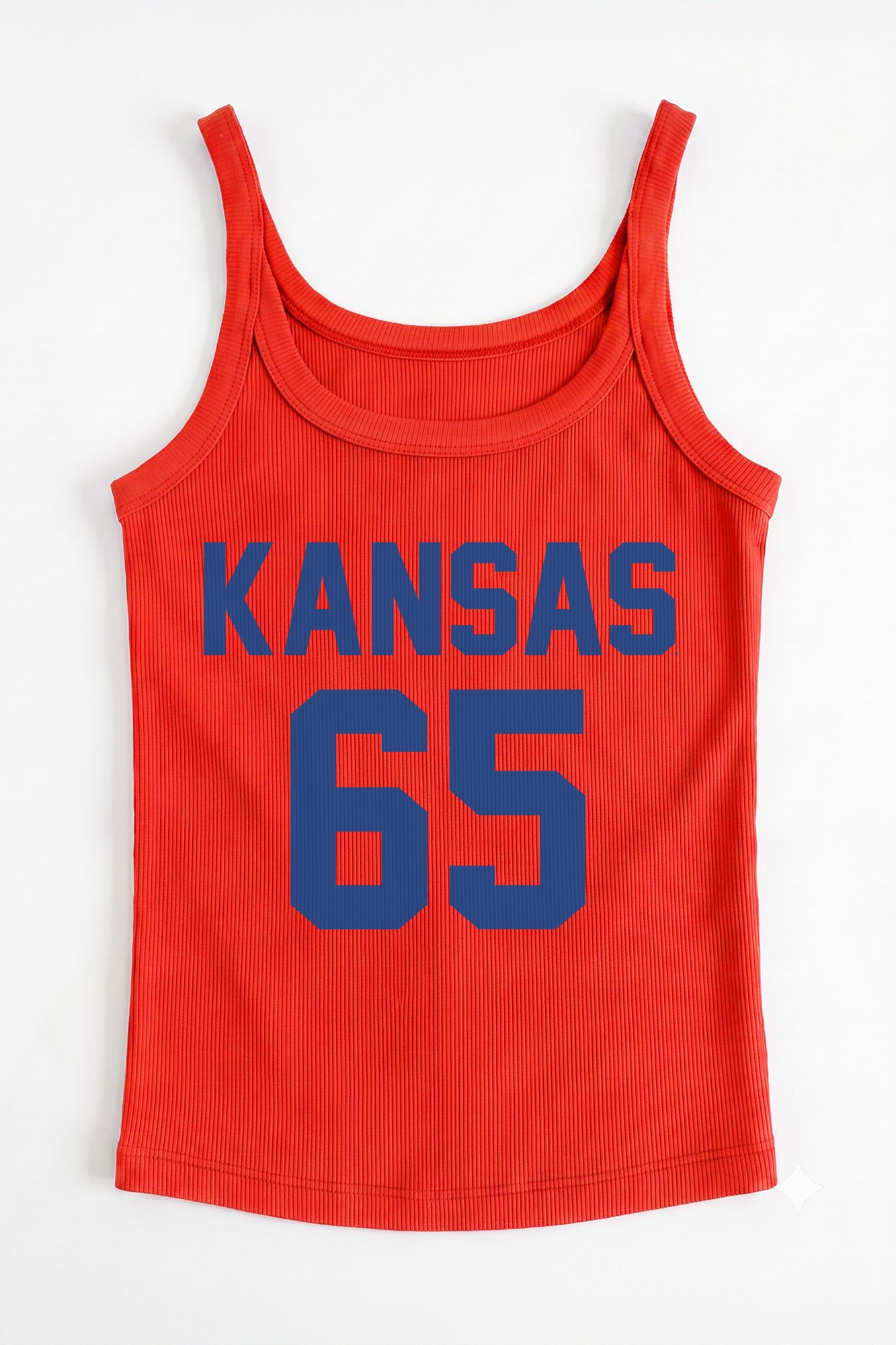 KANSAS JAYHAWKS ICON ENERGY RIBBED SCOOP NECK TANK