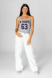 KANSAS STATE WILDCATS ICON ENERGY RIBBED SCOOP NECK TANK
