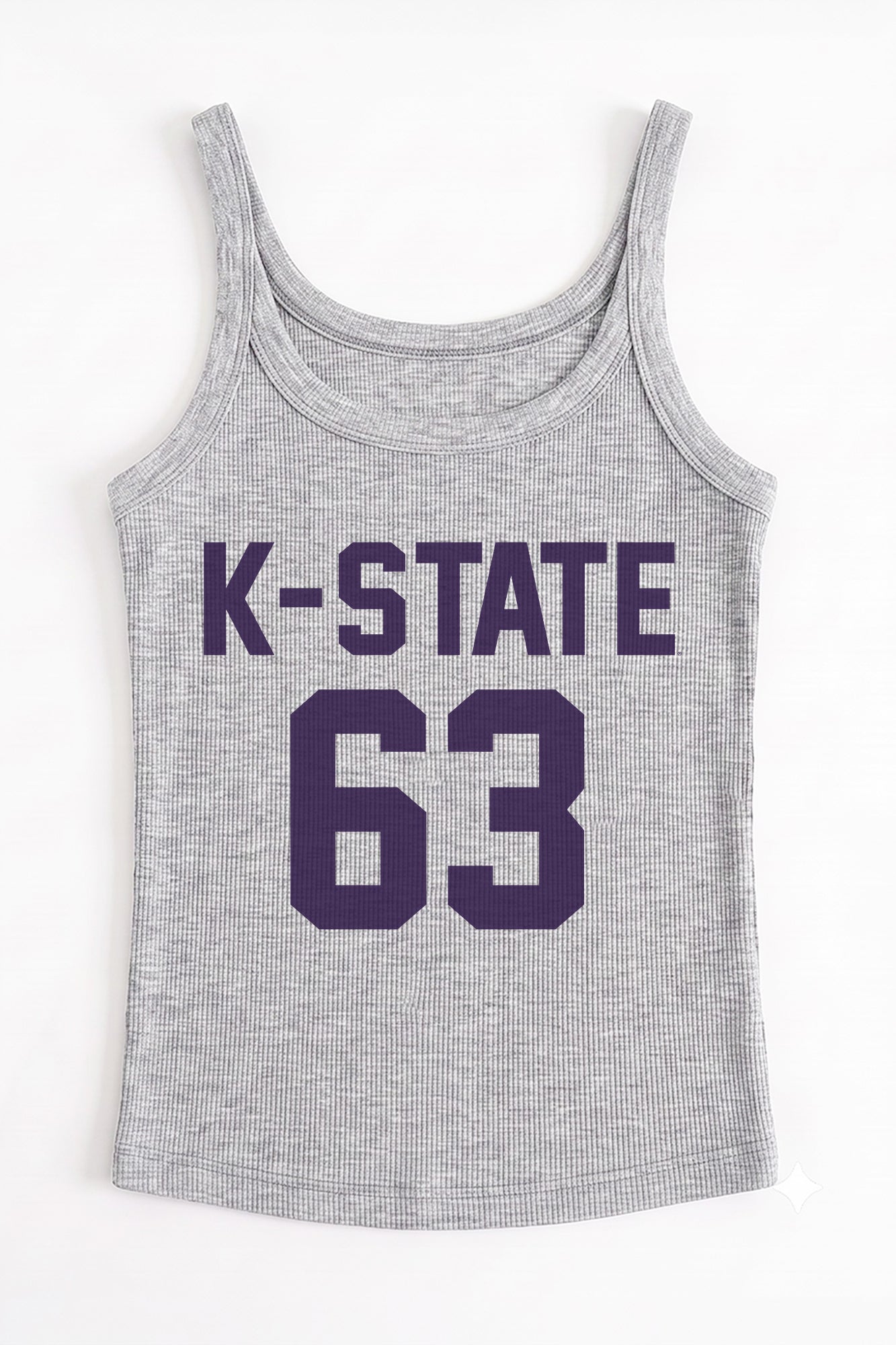 KANSAS STATE WILDCATS ICON ENERGY RIBBED SCOOP NECK TANK
