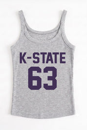 KANSAS STATE WILDCATS ICON ENERGY RIBBED SCOOP NECK TANK