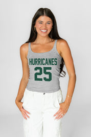 MIAMI HURRICANES ICON ENERGY RIBBED SCOOP NECK TANK