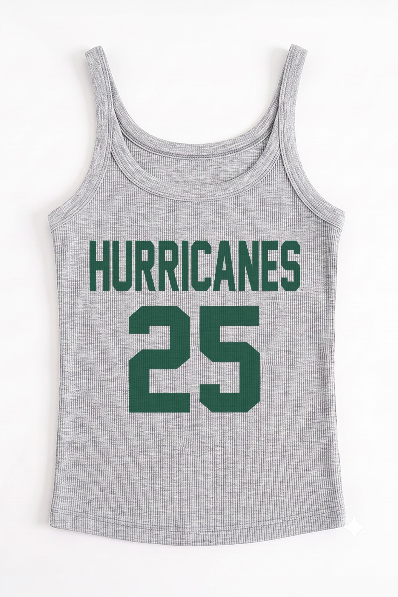 MIAMI HURRICANES ICON ENERGY RIBBED SCOOP NECK TANK