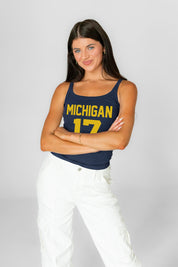 MICHIGAN WOLVERINES ICON ENERGY RIBBED SCOOP NECK TANK