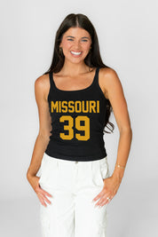 MISSOURI TIGERS ICON ENERGY RIBBED SCOOP NECK TANK