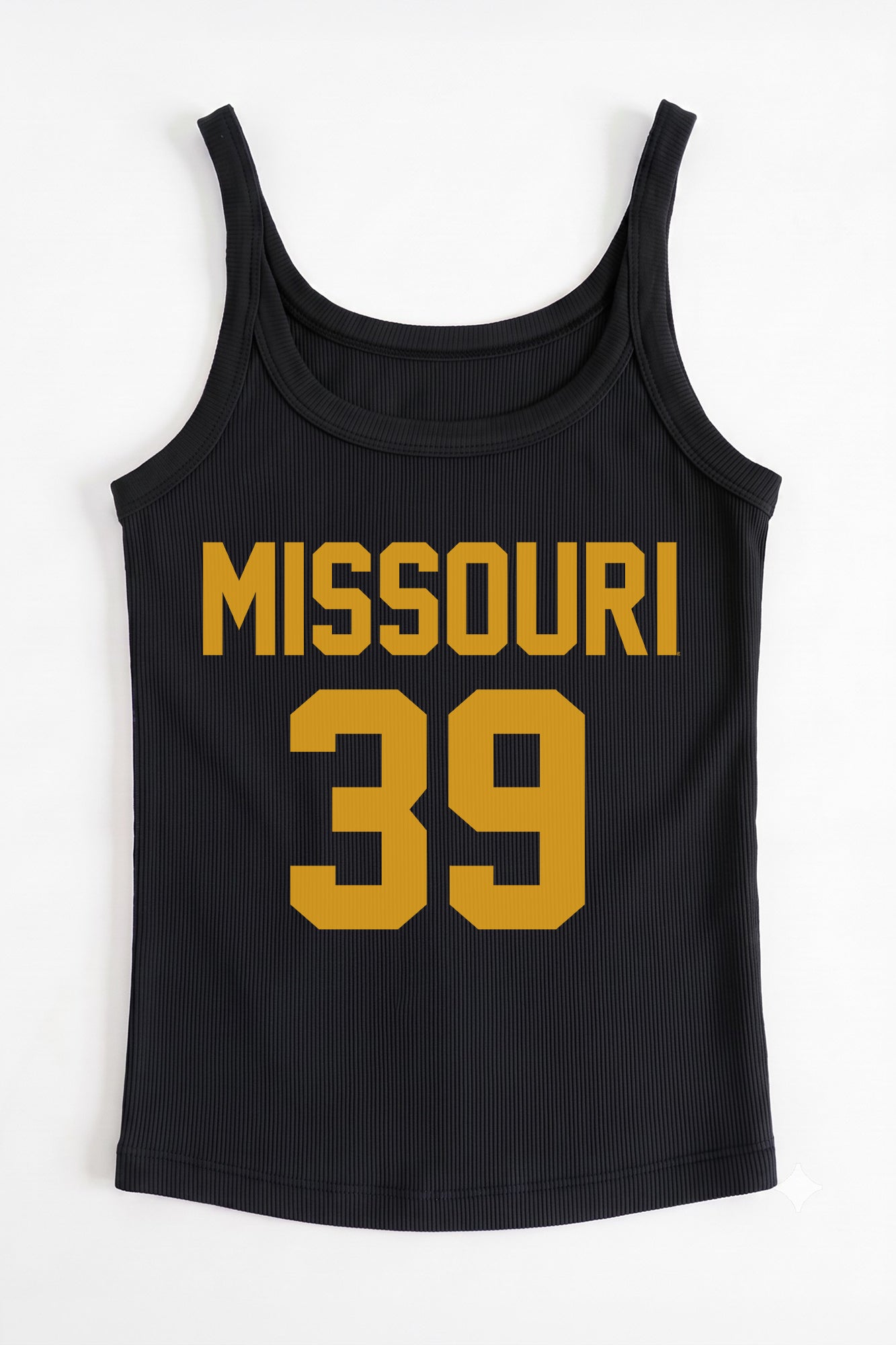 MISSOURI TIGERS ICON ENERGY RIBBED SCOOP NECK TANK