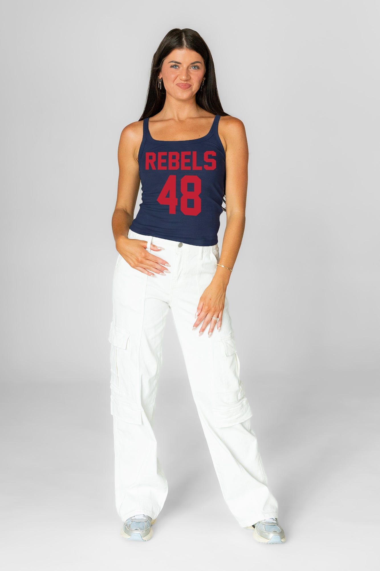 OLE MISS REBELS ICON ENERGY RIBBED SCOOP NECK TANK