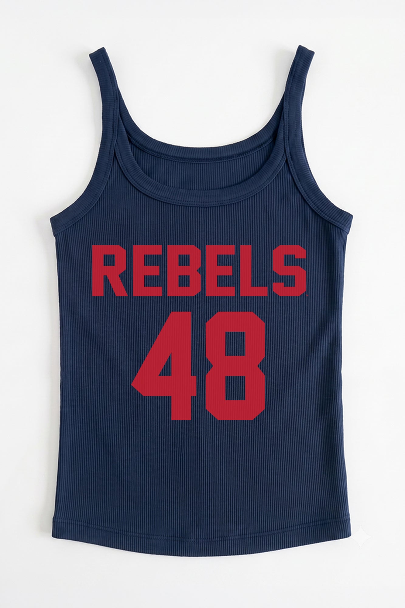 OLE MISS REBELS ICON ENERGY RIBBED SCOOP NECK TANK