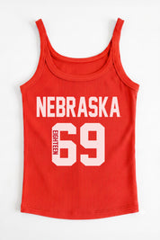 NEBRASKA CORNHUSKERS ICON ENERGY RIBBED SCOOP NECK TANK