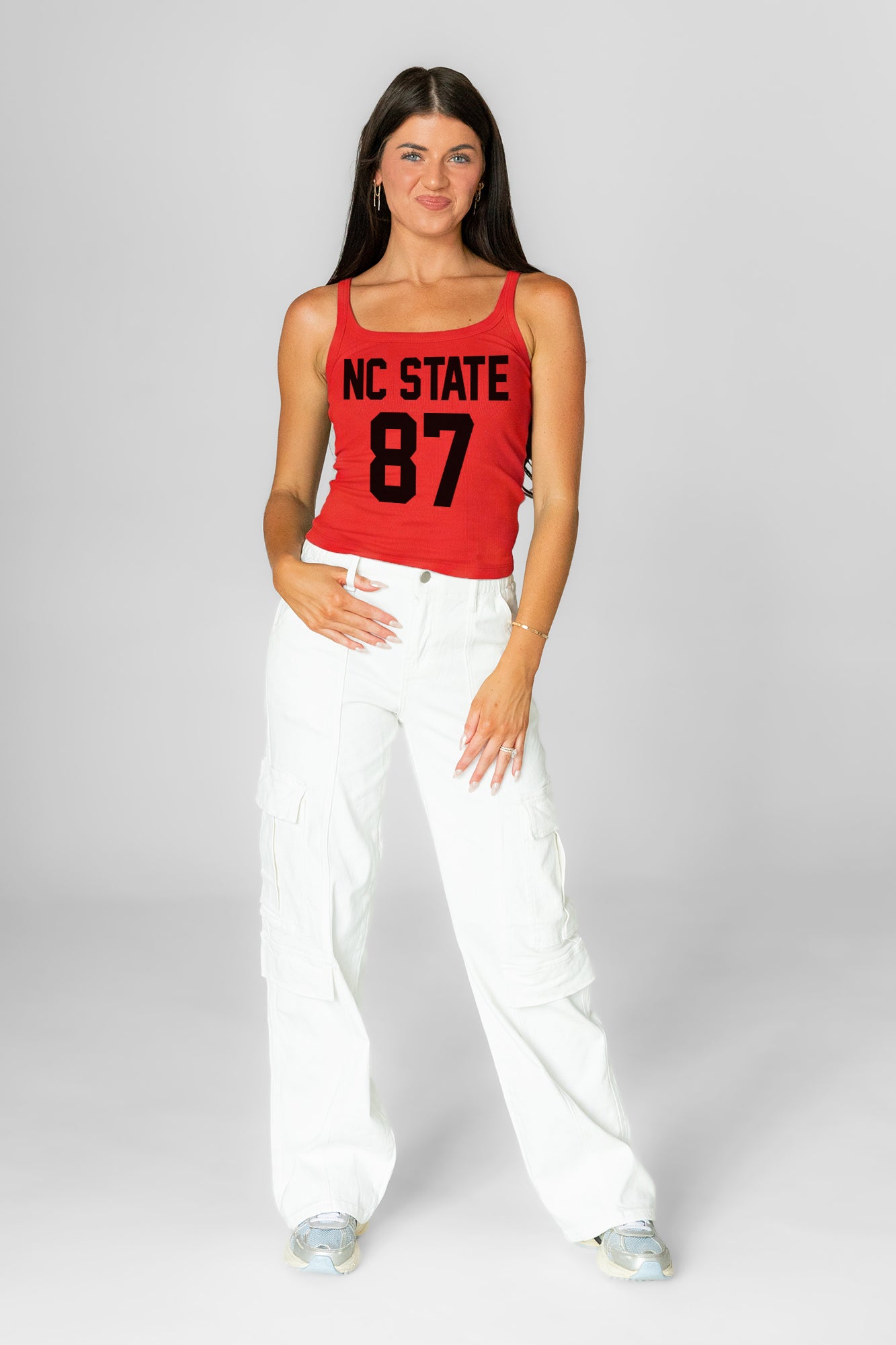 NORTH CAROLINA STATE WOLFPACK ICON ENERGY RIBBED SCOOP NECK TANK