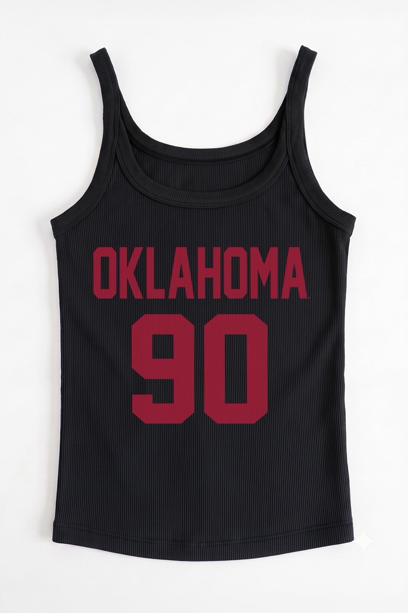 OKLAHOMA SOONERS ICON ENERGY RIBBED SCOOP NECK TANK