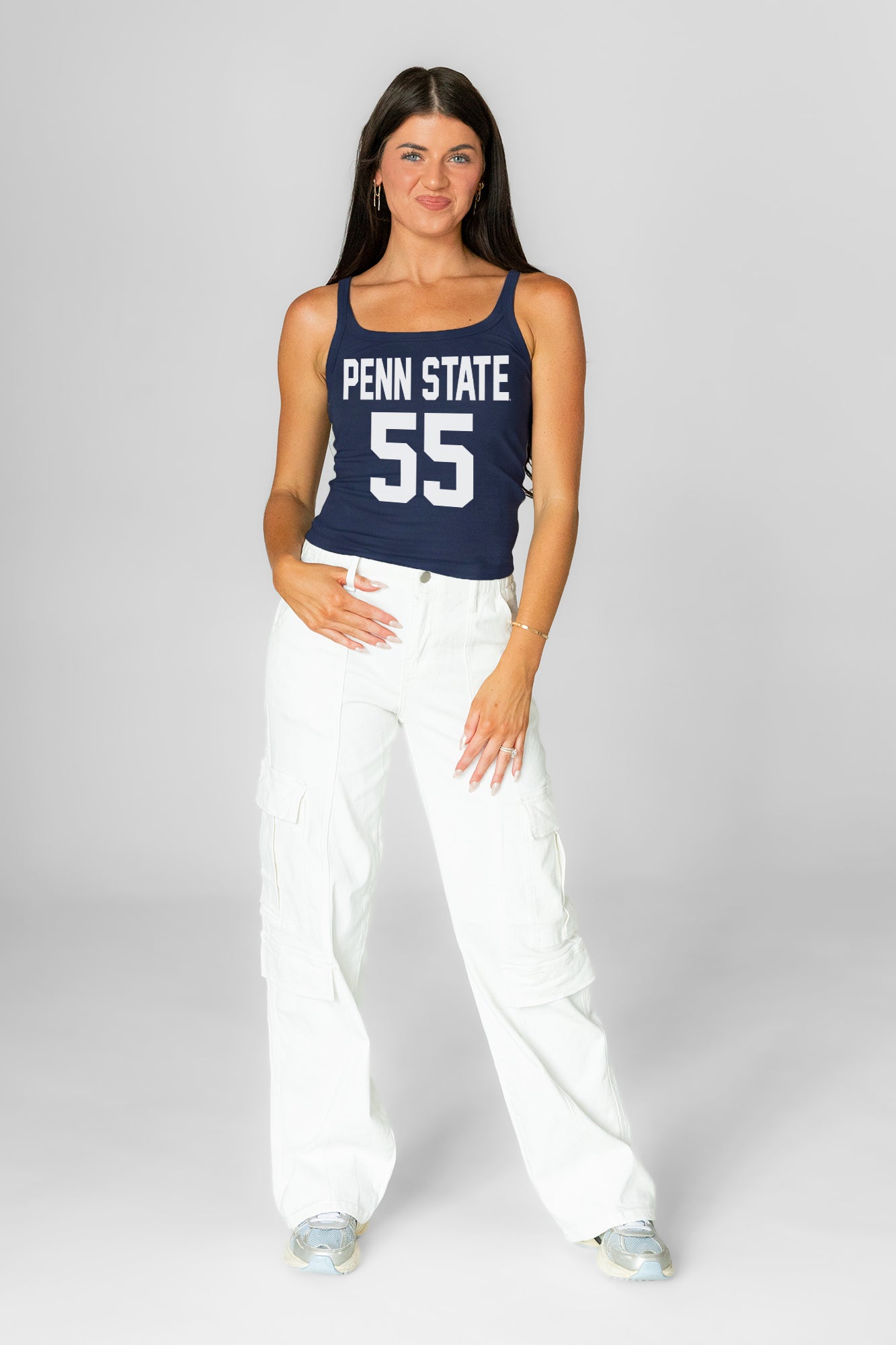 PENN STATE NITTANY LIONS ICON ENERGY RIBBED SCOOP NECK TANK