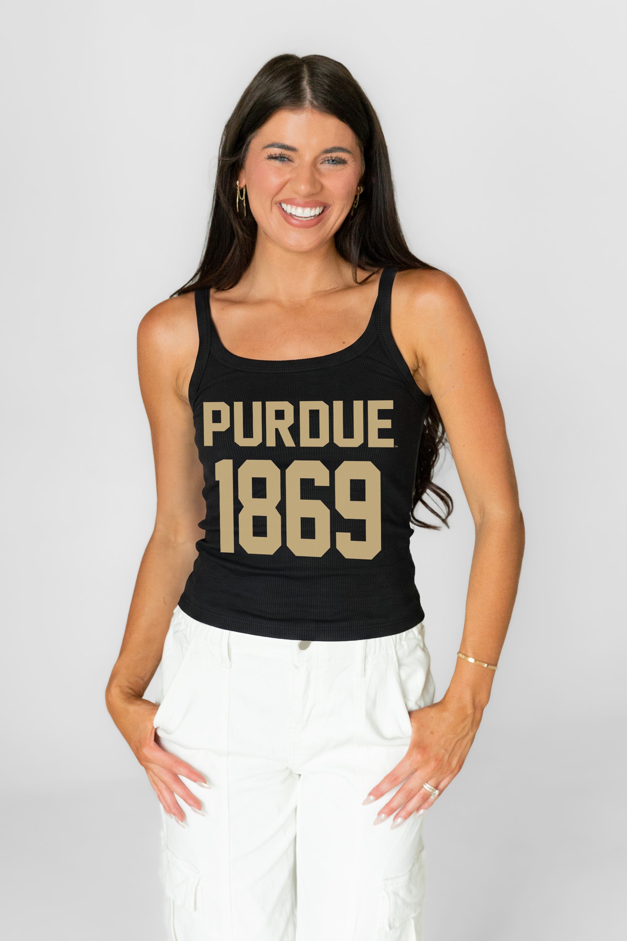 PURDUE BOILERMAKERS ICON ENERGY RIBBED SCOOP NECK TANK