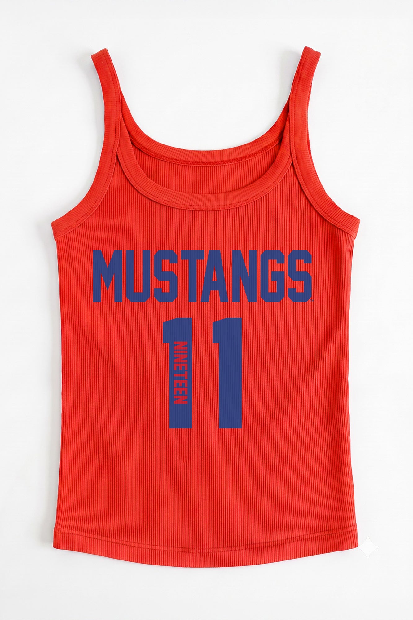 SMU MUSTANGS ICON ENERGY RIBBED SCOOP NECK TANK