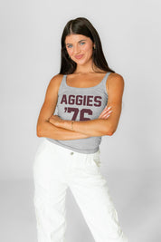 TEXAS A&M AGGIES ICON ENERGY RIBBED SCOOP NECK TANK
