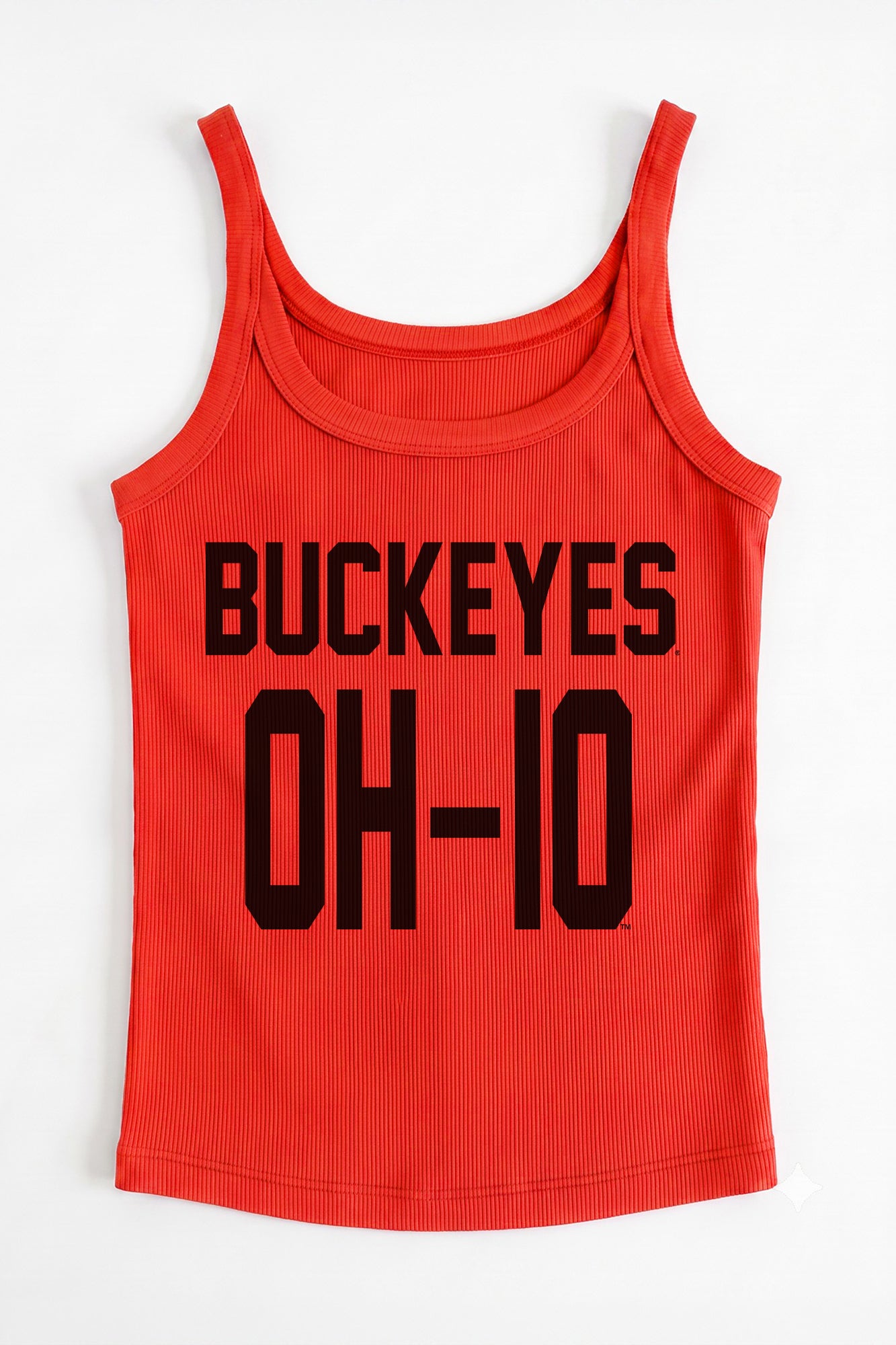 OHIO STATE BUCKEYES ICON ENERGY RIBBED SCOOP NECK TANK