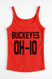 OHIO STATE BUCKEYES ICON ENERGY RIBBED SCOOP NECK TANK