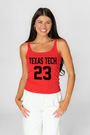 TEXAS TECH RED RAIDERS ICON ENERGY RIBBED SCOOP NECK TANK