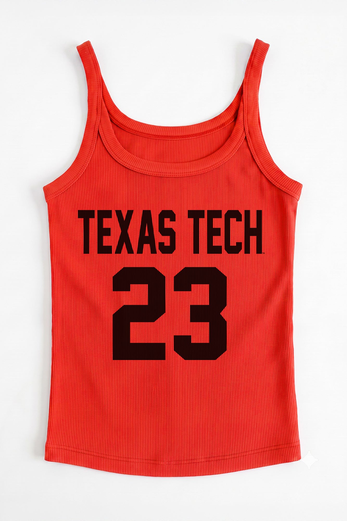 TEXAS TECH RED RAIDERS ICON ENERGY RIBBED SCOOP NECK TANK