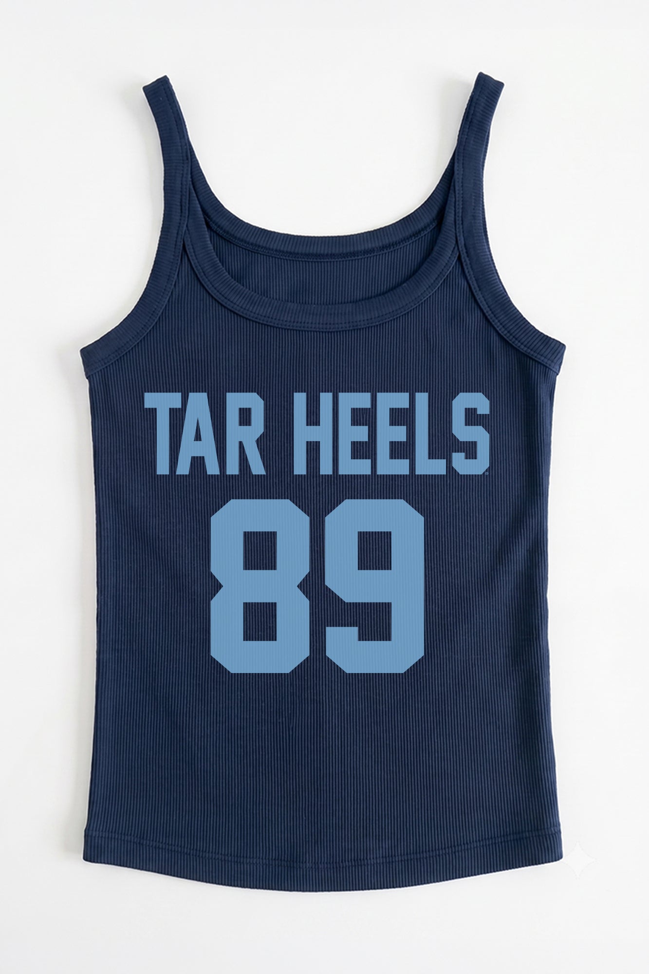NORTH CAROLINA TAR HEELS ICON ENERGY RIBBED SCOOP NECK TANK