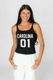 SOUTH CAROLINA GAMECOCKS ICON ENERGY RIBBED SCOOP NECK TANK