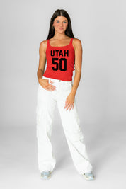 UTAH UTES ICON ENERGY RIBBED SCOOP NECK TANK