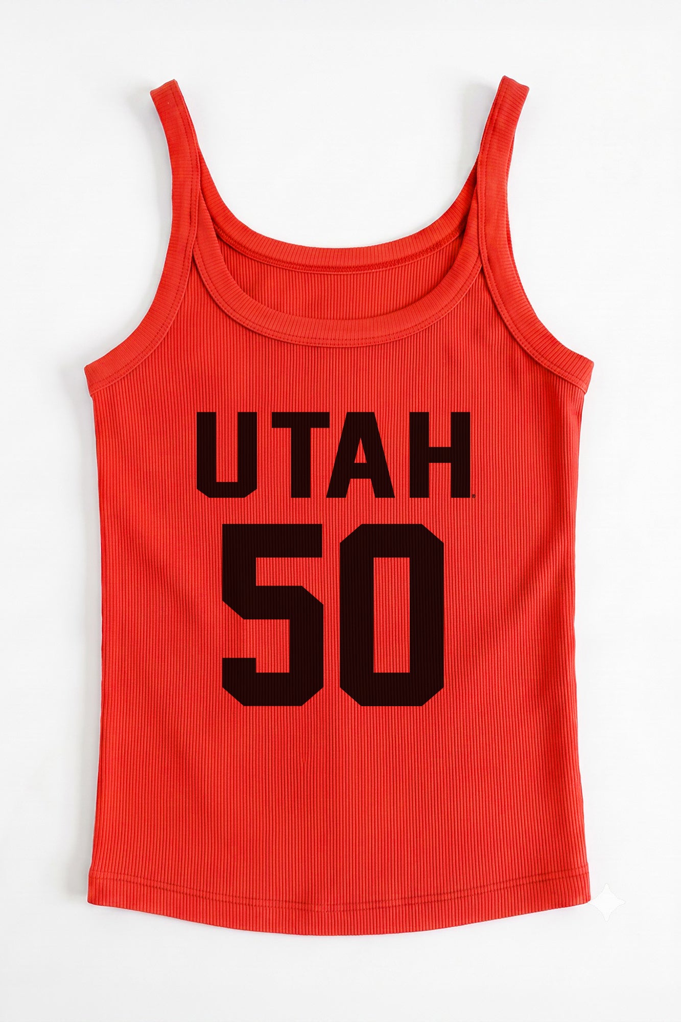 UTAH UTES ICON ENERGY RIBBED SCOOP NECK TANK
