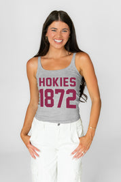 VIRGINIA TECH HOKIES ICON ENERGY RIBBED SCOOP NECK TANK