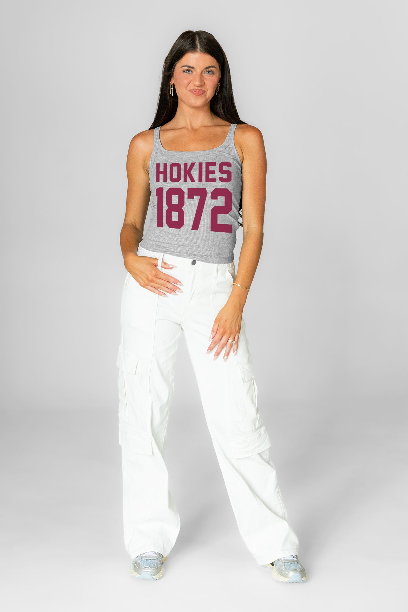 VIRGINIA TECH HOKIES ICON ENERGY RIBBED SCOOP NECK TANK