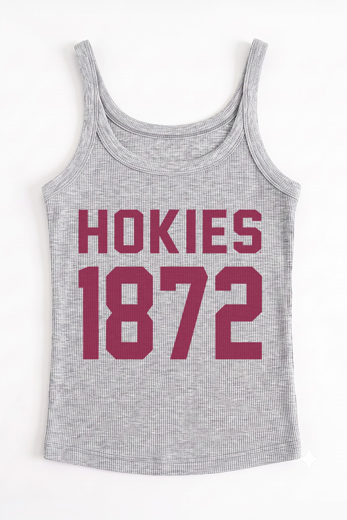 VIRGINIA TECH HOKIES ICON ENERGY RIBBED SCOOP NECK TANK