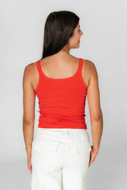 WISCONSIN BADGERS ICON ENERGY RIBBED SCOOP NECK TANK