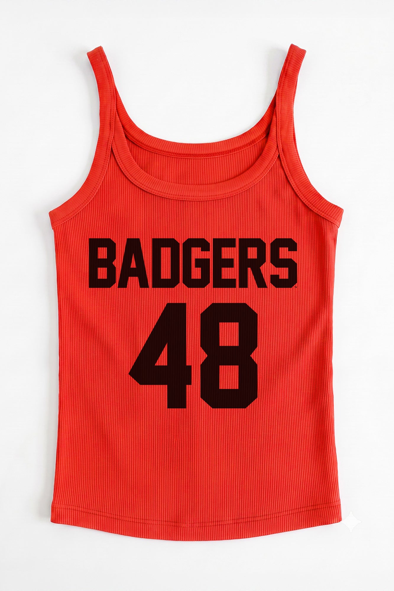 WISCONSIN BADGERS ICON ENERGY RIBBED SCOOP NECK TANK