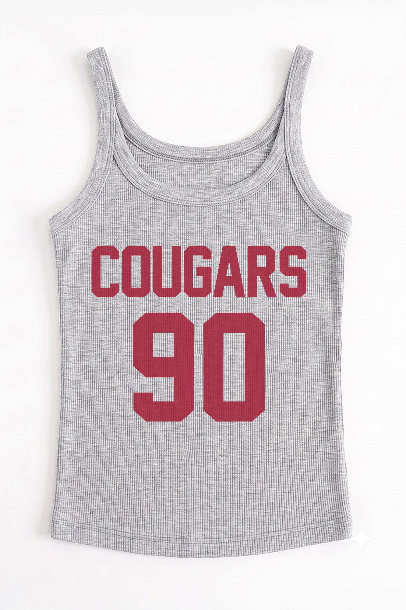 WASHINGTON STATE COUGARS ICON ENERGY RIBBED SCOOP NECK TANK