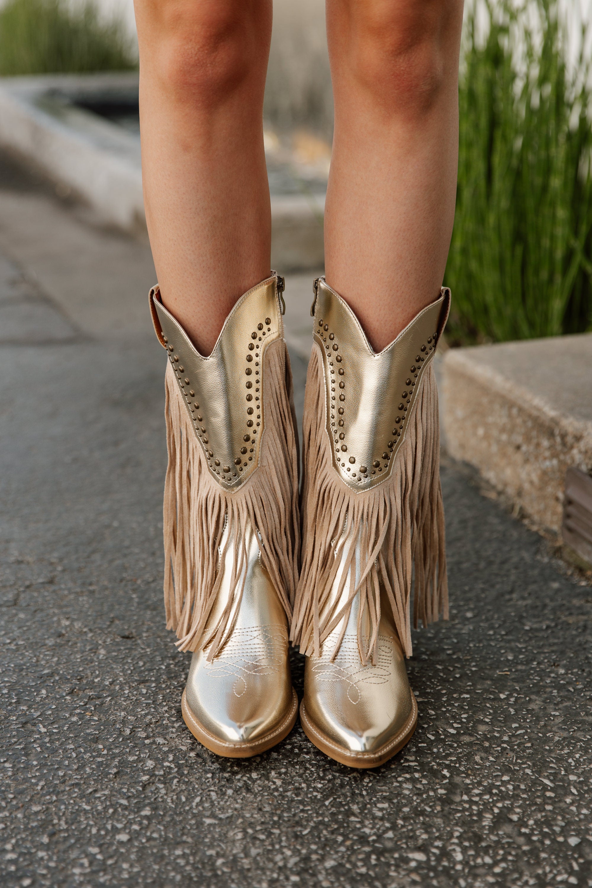 TAKE ME TWO STEPPIN' BOOTS IN GOLD