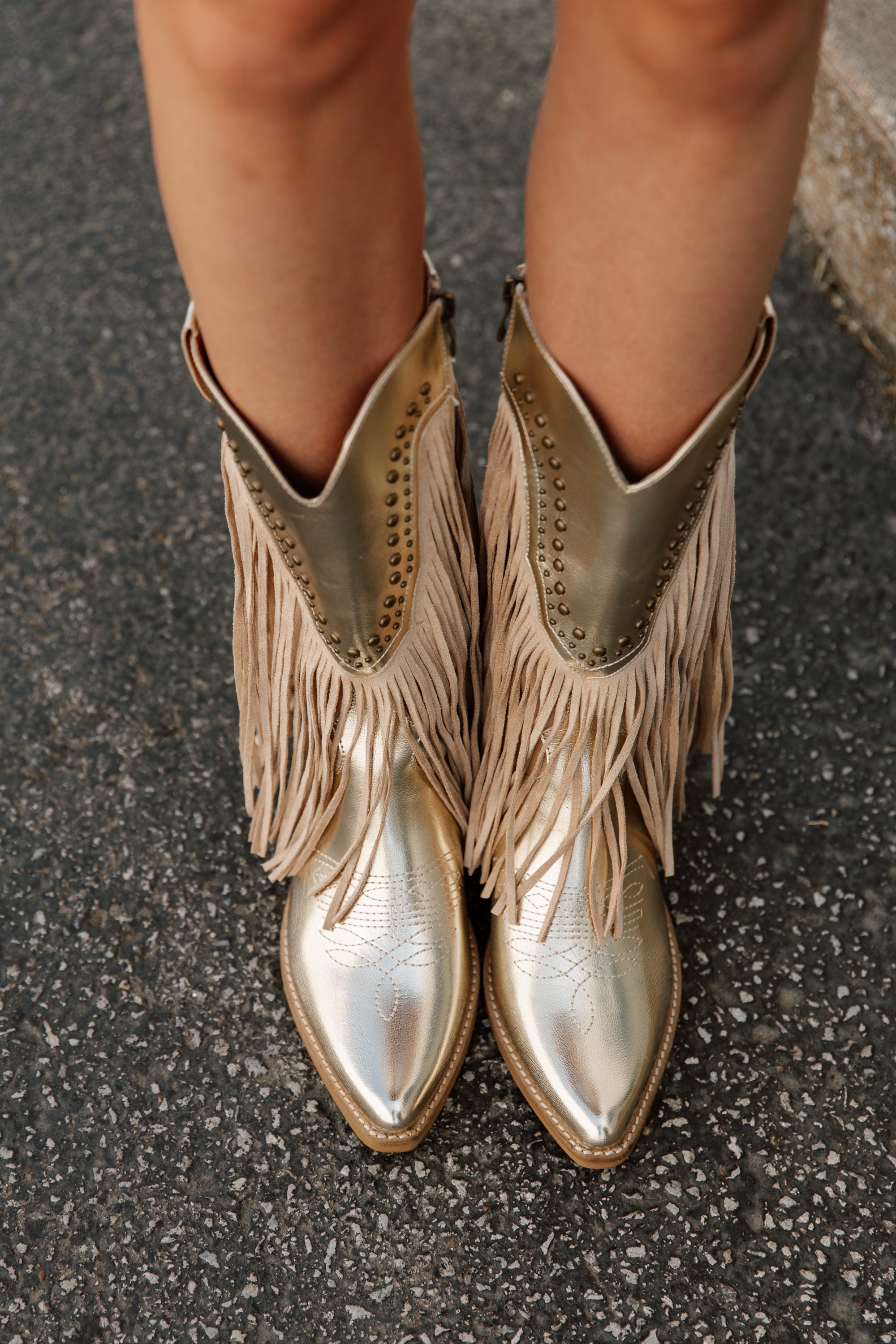 TAKE ME TWO STEPPIN' BOOTS IN GOLD
