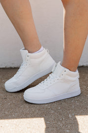STEP UP MIDTOP SNEAKERS IN WHITE
