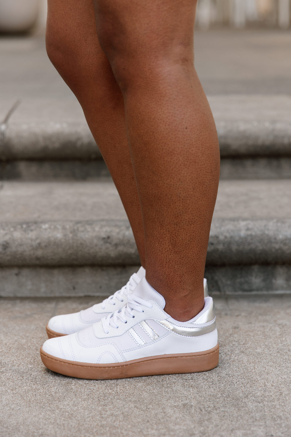 Women's Black Silver Striped Sneakers | Gameday Couture  Gameday Couture -  SOHO