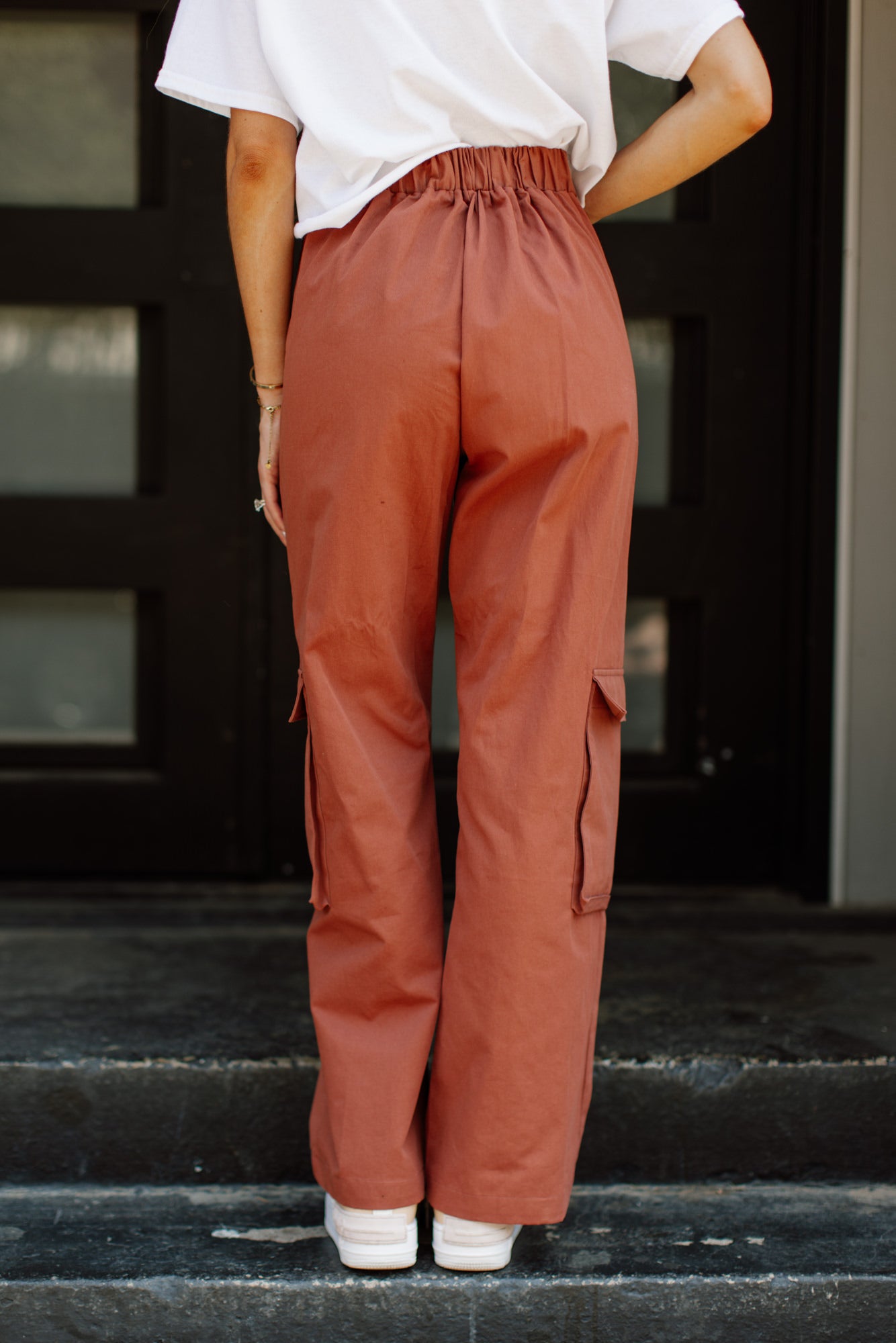 REMI TWILL CARGO PANTS - BROWN
