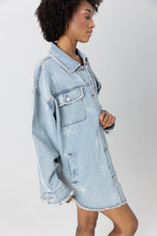 STARRY DREAM DISTREESED DENIM JACKET