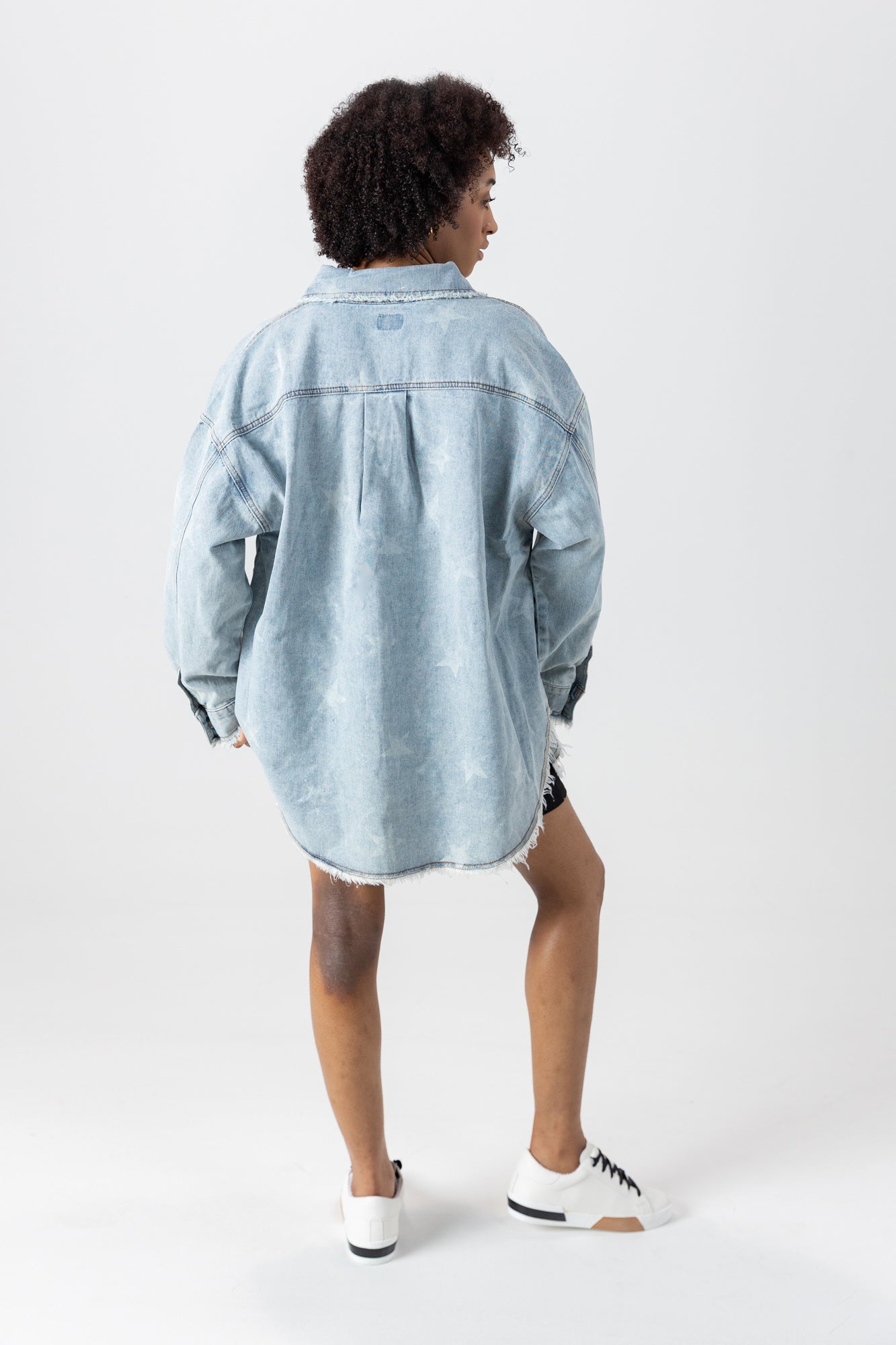 STARRY DREAM DISTREESED DENIM JACKET