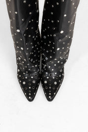 ON THE BLOCK FOLD OVER STUDDED BOOTS