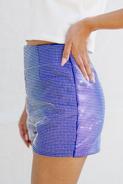 GLITZY GAMEDAY SHORTS IN BLUE