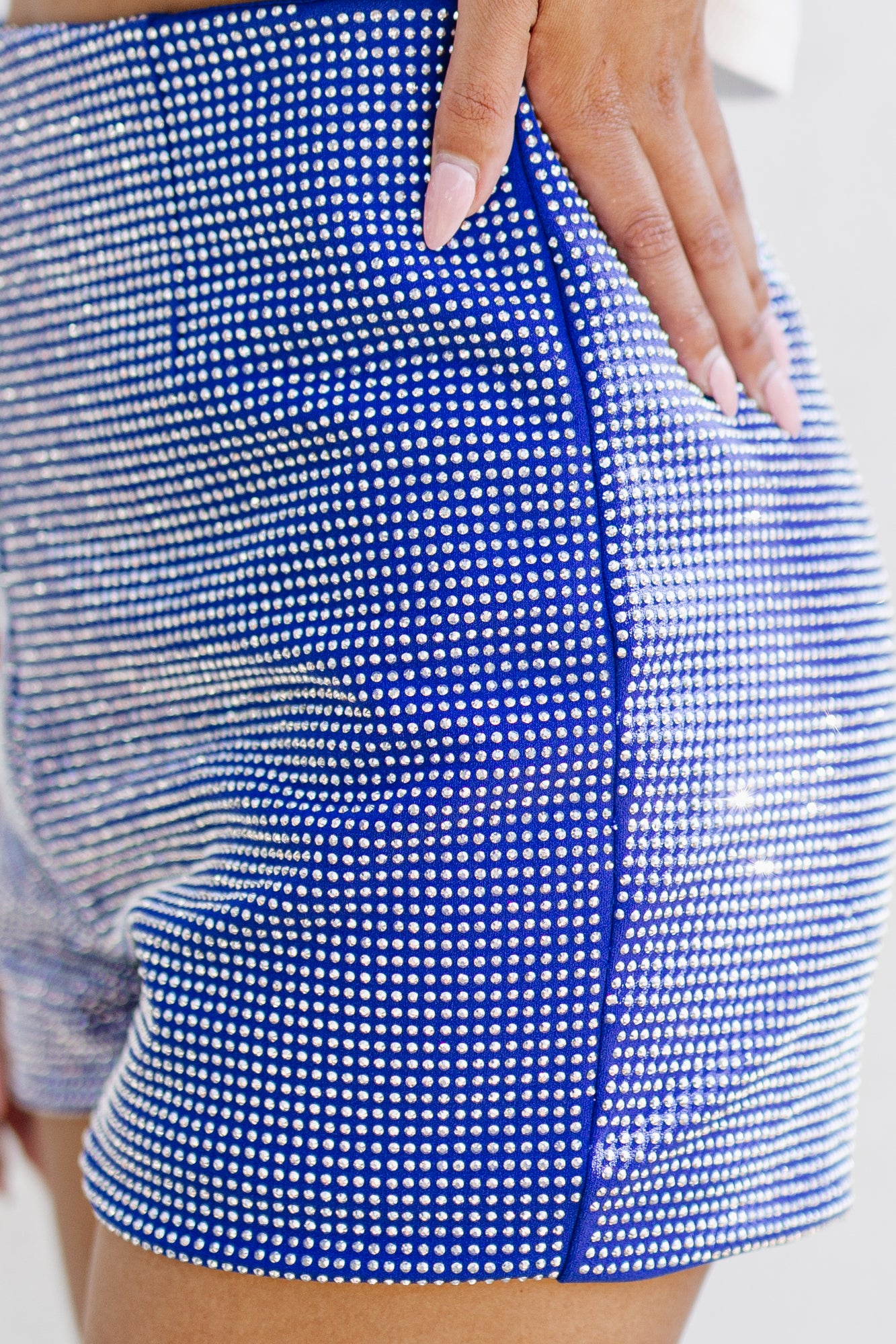 GLITZY GAMEDAY SHORTS IN BLUE