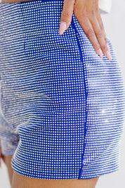 GLITZY GAMEDAY SHORTS IN BLUE