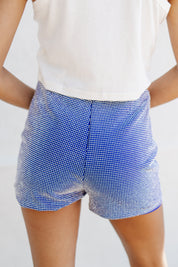 GLITZY GAMEDAY SHORTS IN BLUE